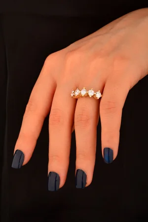 Beş Taş Altın Yüzük