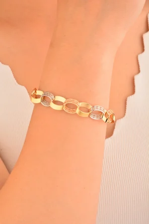 Cebeci 14 Ayar Halkalı Altın Bileklik