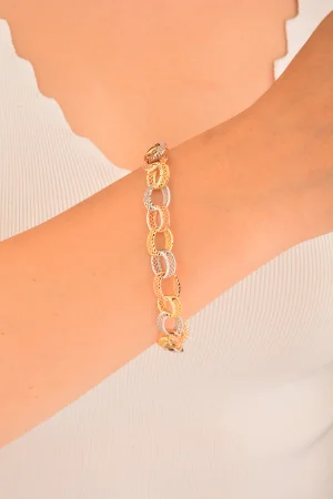 Cebeci 14 Ayar Halkalı Altın Bileklik