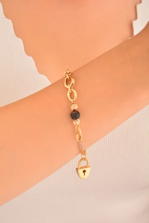 Cebeci 14 Ayar Kilit Altın Bileklik