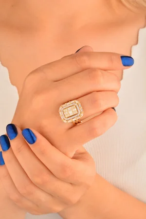 Cebeci 14 Ayar Baget Altın Yüzük