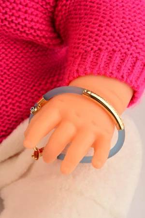 Cebeci 14 Ayar Çocuk Altın Mavi Bileklik