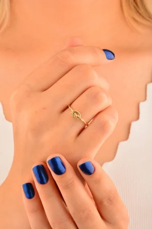 Cebeci 14 Ayar Düğüm Altın Yüzük