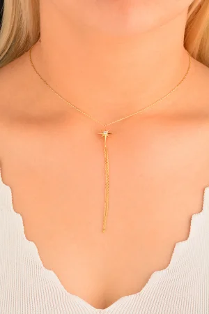 Cebeci 14 Ayar Kuzey Yıldızlı Altın Kolye