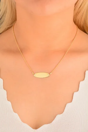 Cebeci 14 Ayar Plaka Altın Kolye