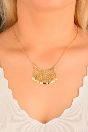 Cebeci 14 Ayar Pullu Altın Kolye