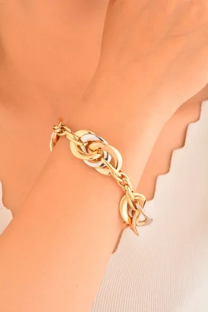 Cebeci 14 Ayar Renkli Altın Bileklik