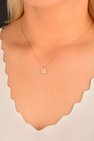 Cebeci 14 Ayar Rose Altın Kolye