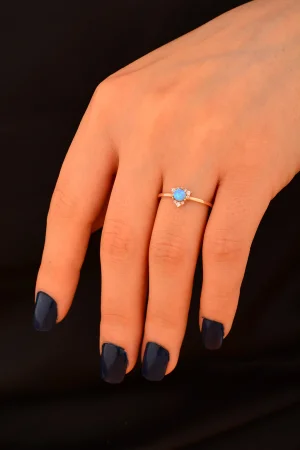 Cebeci 14 Ayar Rose Altın Yüzük