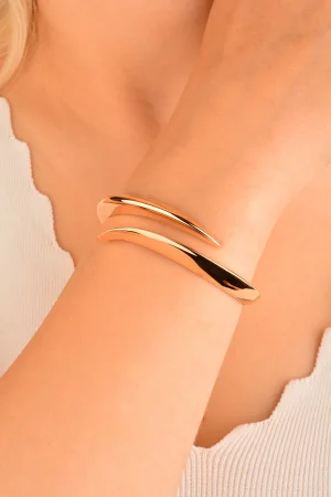 Cebeci 14 Ayar Rose Kelepçe Altın Bilezik