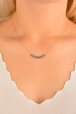 Cebeci 14 Ayar Rose Elmas Altın Kolye