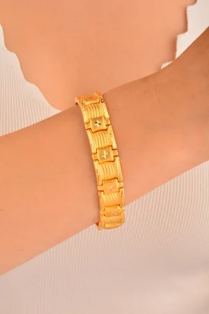 Cebeci 22 Ayar Yıldızlı Altın Bileklik