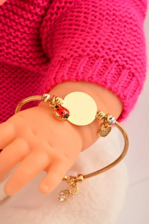 Cebeci 14 Ayar Çocuk Plakalı Altın Bileklik