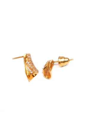 Geometrik Altın Küpe