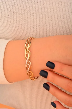 Cebeci 14 Ayar Renkli Altın Bileklik