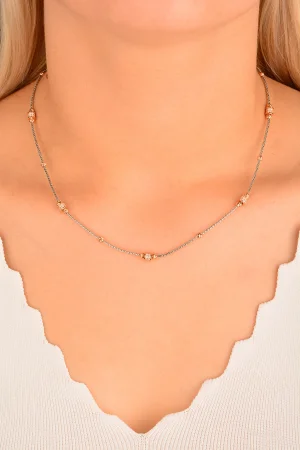 Cebeci 14 Ayar Renkli Altın Kolye