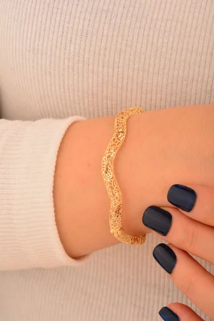 Cebeci 14 Ayar Kelepçe Altın Bileklik