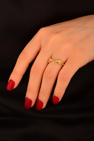 Cebeci 14 Ayar Koç Başı Altın Yüzük