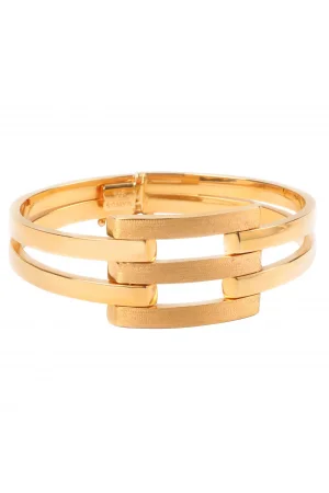 Mat Kaburga Kelepçe Altın Bilezik