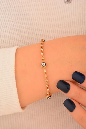 Nazarlı Rose Altın Bileklik