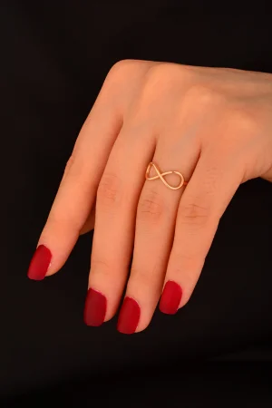 Cebeci 14 Ayar Rose Sonsuzluk Altın Yüzük