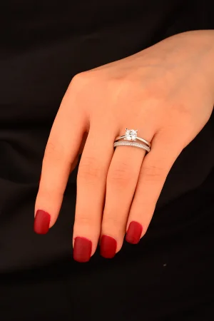 Sıra Taş ve Tek Taş 2 Li Yüzük