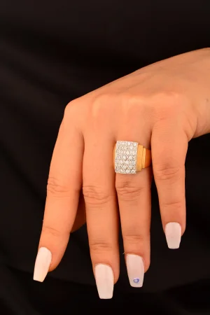 Taşlı Kare Anne Yüzüğü