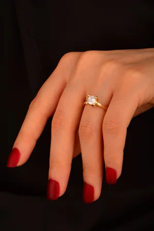 Tek Taş Altın Yüzük