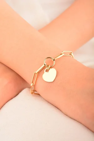 Cebeci 14 Ayar Kalpli Ataç Altın Bileklik