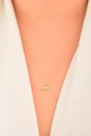 Cebeci 14 Ayar Altın Fil Kolye