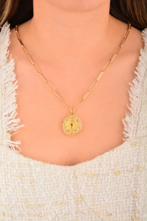 Cebeci 14 Ayar Saat Ataçlı Altın Kolye