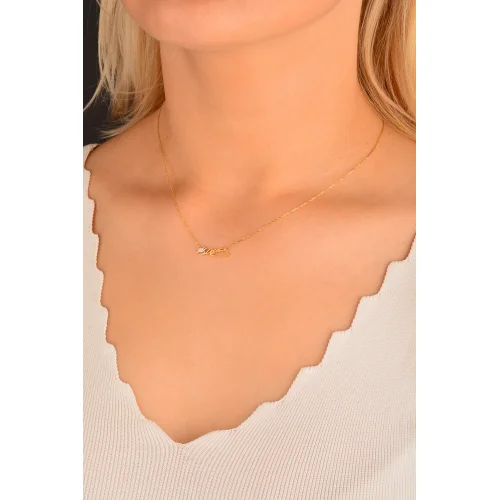 Cebeci 14 Ayar Renkli Atatürk İmzalı Altın Kolye