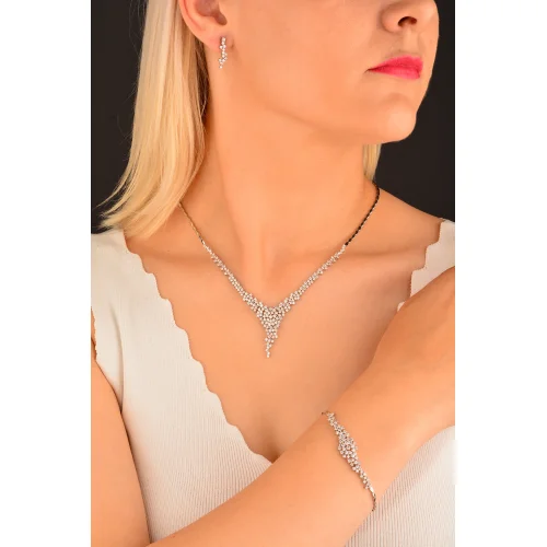 Cebeci 14 Ayar Taşlı Set Takımı