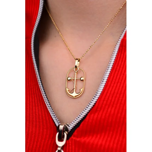 Altın Çapa Kolye Ucu