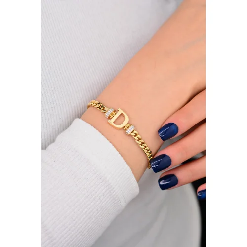 Cebeci 14 Ayar Harfli Altın Bileklik