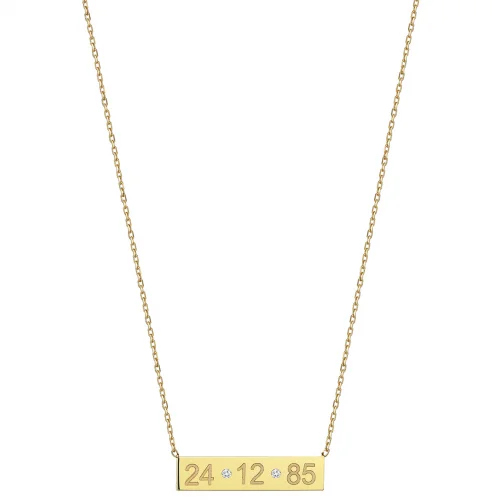 Altın Plaka Tarihli Kolye