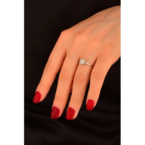 Baget Beyaz Altın Yüzük