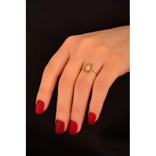 Cebeci 14 Ayar Sedef Altın Yüzük