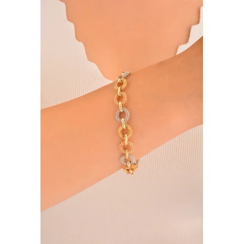 Cebeci 14 Ayar Halkalı Altın Bileklik