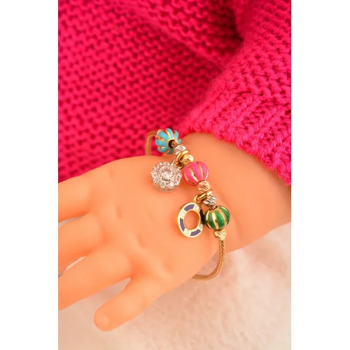 Cebeci 14 Ayar Çocuk Dorika Toplu Altın Bileklik