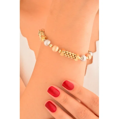 Cebeci 14 Ayar Dorika Altın Bileklik