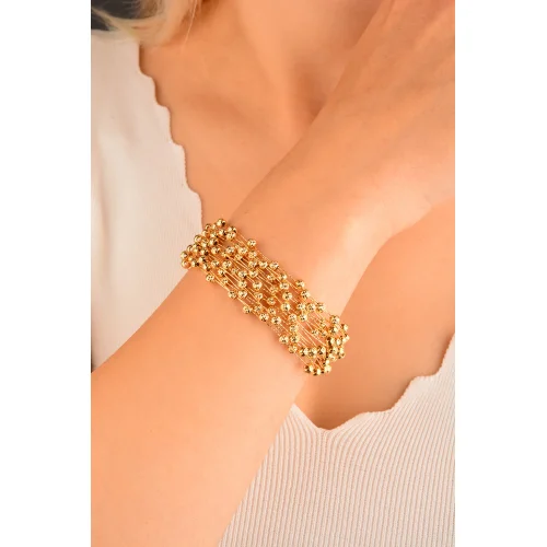 Cebeci 14 Ayar Dorikalı Kalın Altın Bileklik