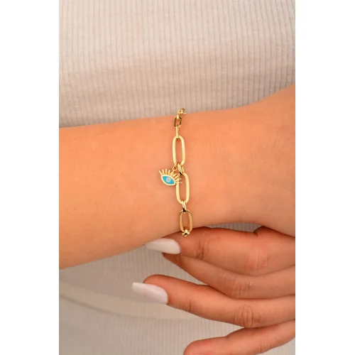 Cebeci 14 Ayar Göz Altın Bileklik