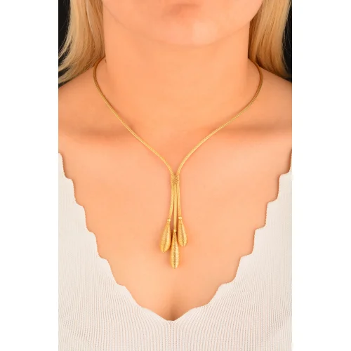 Cebeci 14 Ayar Hasır Damla Altın Gerdanlık