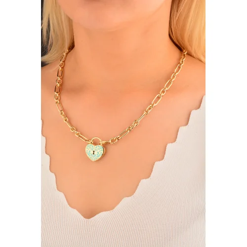 Cebeci 14 Ayar Kalpli Kilit Altın Kolye