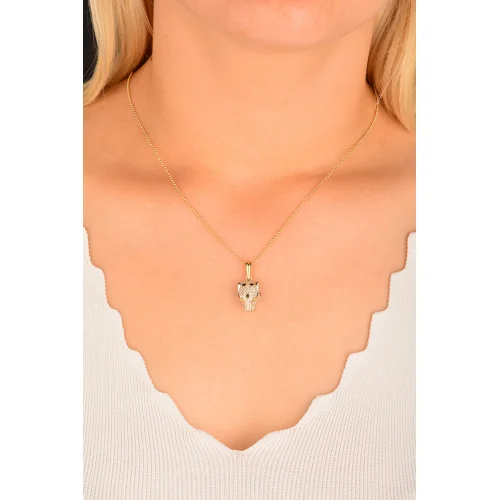 Cebeci 14 Ayar Kaplan Kolye Ucu