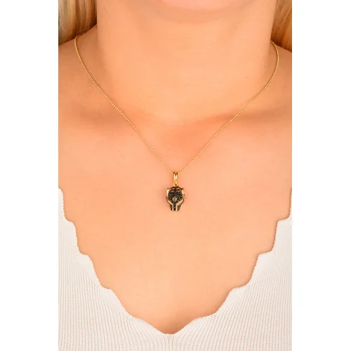 Cebeci 14 Ayar Kaplan Altın Kolye Ucu