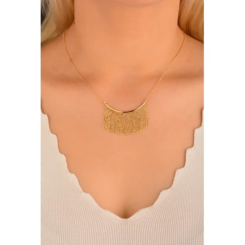 Cebeci 14 Ayar Pullu Altın Kolye