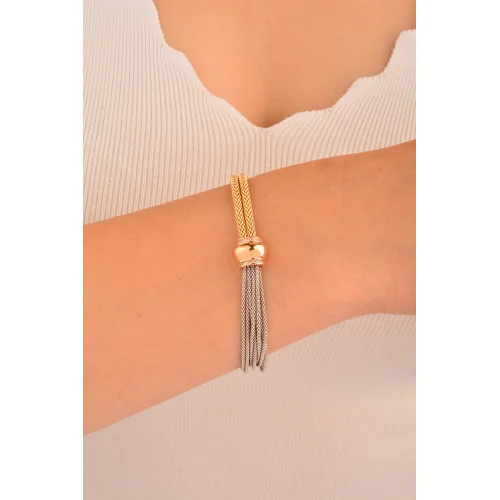 Cebeci 14 Ayar Renkli Altın Bileklik