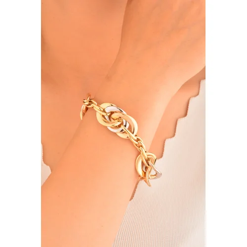 Cebeci 14 Ayar Renkli Altın Bileklik